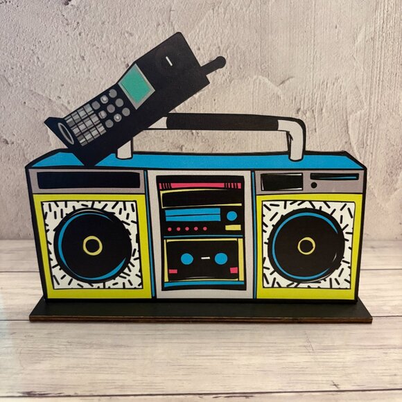 90's Party Decorations Wooden (2 PCS) (SKU: 251MI) - Picture 2 of 10
